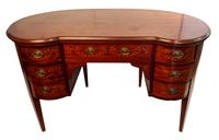 An Edwardian Style Marquetry Writing Desk Height 30 x width 50 x depth 28 inches. — EARLY 20TH CENTURY