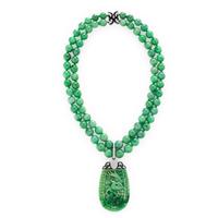 NARDI, CARVED JADE, DIAMOND, AND ENAMEL NECKLACE