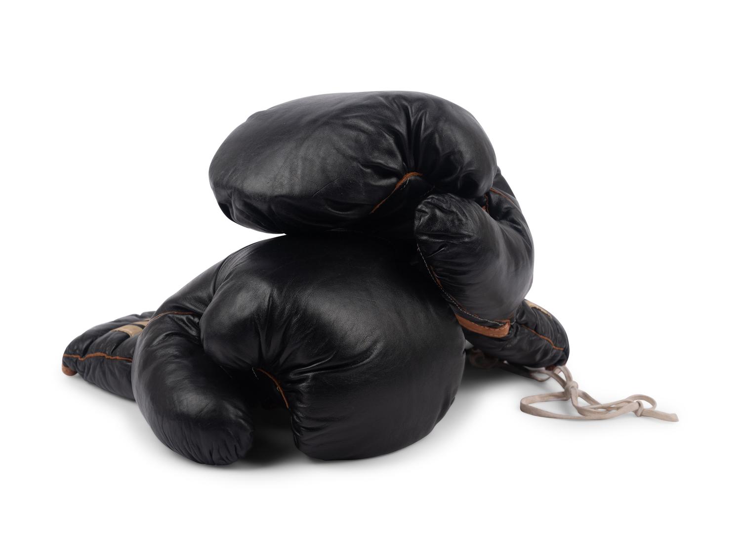 A 1970s Era Muhammad Ali Training Used / Worn Set of Everlast Boxing Gloves
