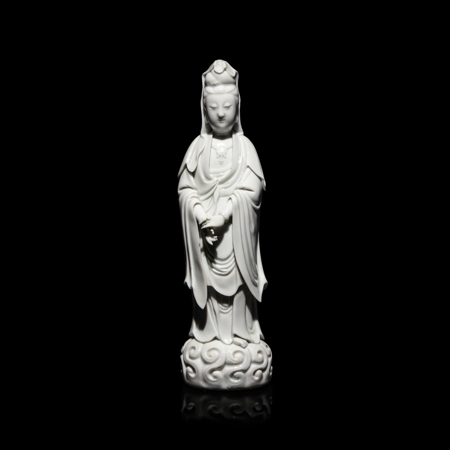 A Chinese Blanc de Chine Figure of Guanyin