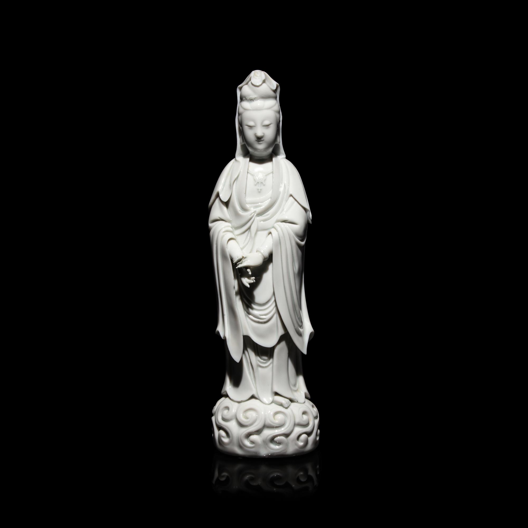 A Chinese Blanc de Chine Figure of Guanyin