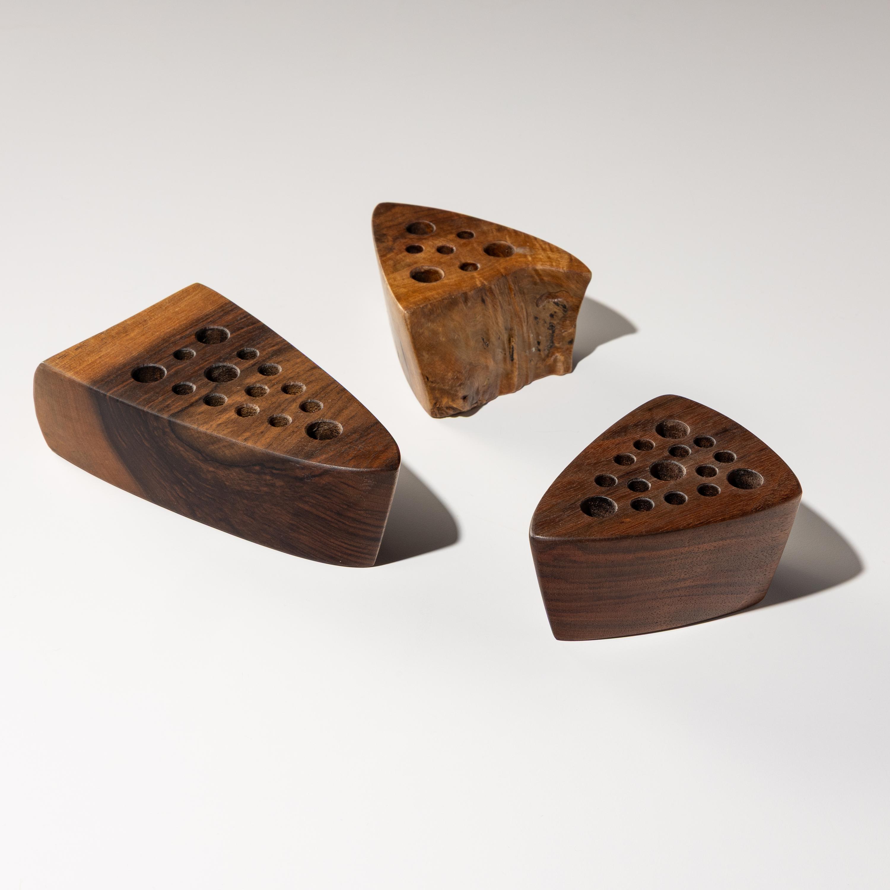 George Nakashima (American, 1905–1990) — Group of 3 Pencil Holders, 1984–1988