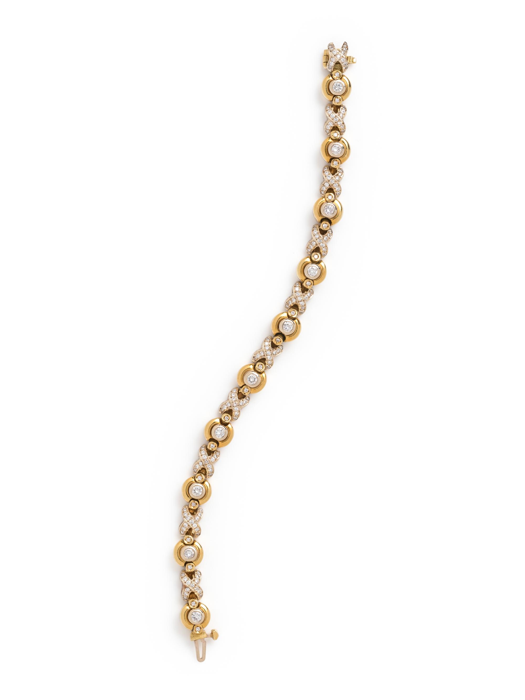 YELLOW GOLD AND DIAMOND BRACELET