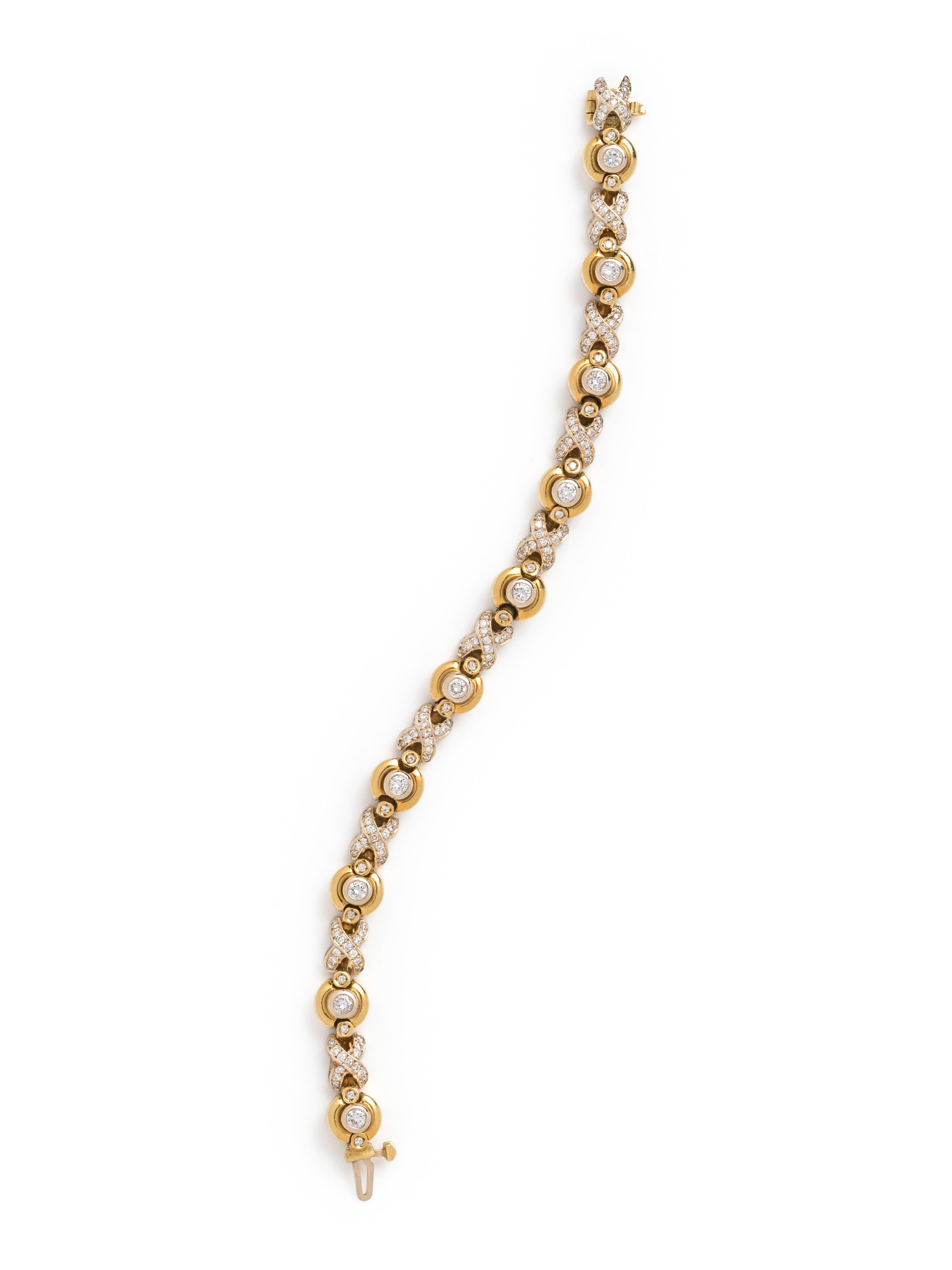 YELLOW GOLD AND DIAMOND BRACELET