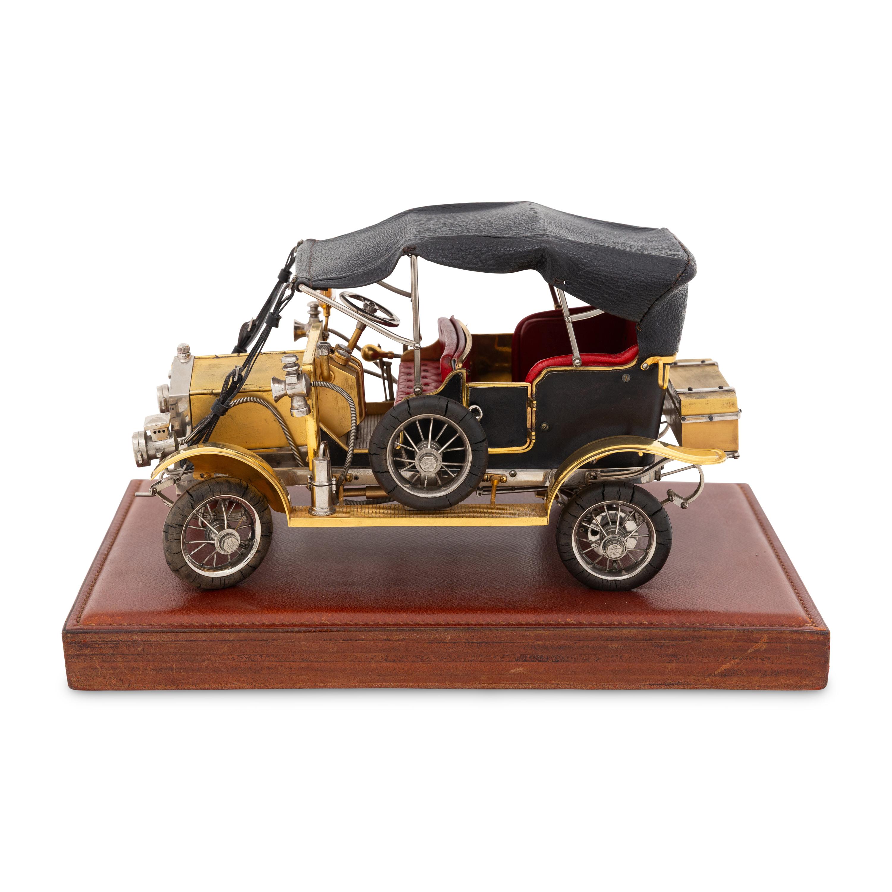 A 1/12 Scale Model of a 1912 Rolls Royce 40/50 Tourer Silver Ghost Automobile