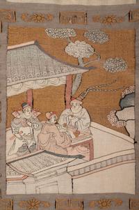 Two Chinese Kesi Silk Panels