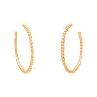 VAN CLEEF & ARPELS, YELLOW GOLD 'LA PERLÉE' HOOP EARRINGS