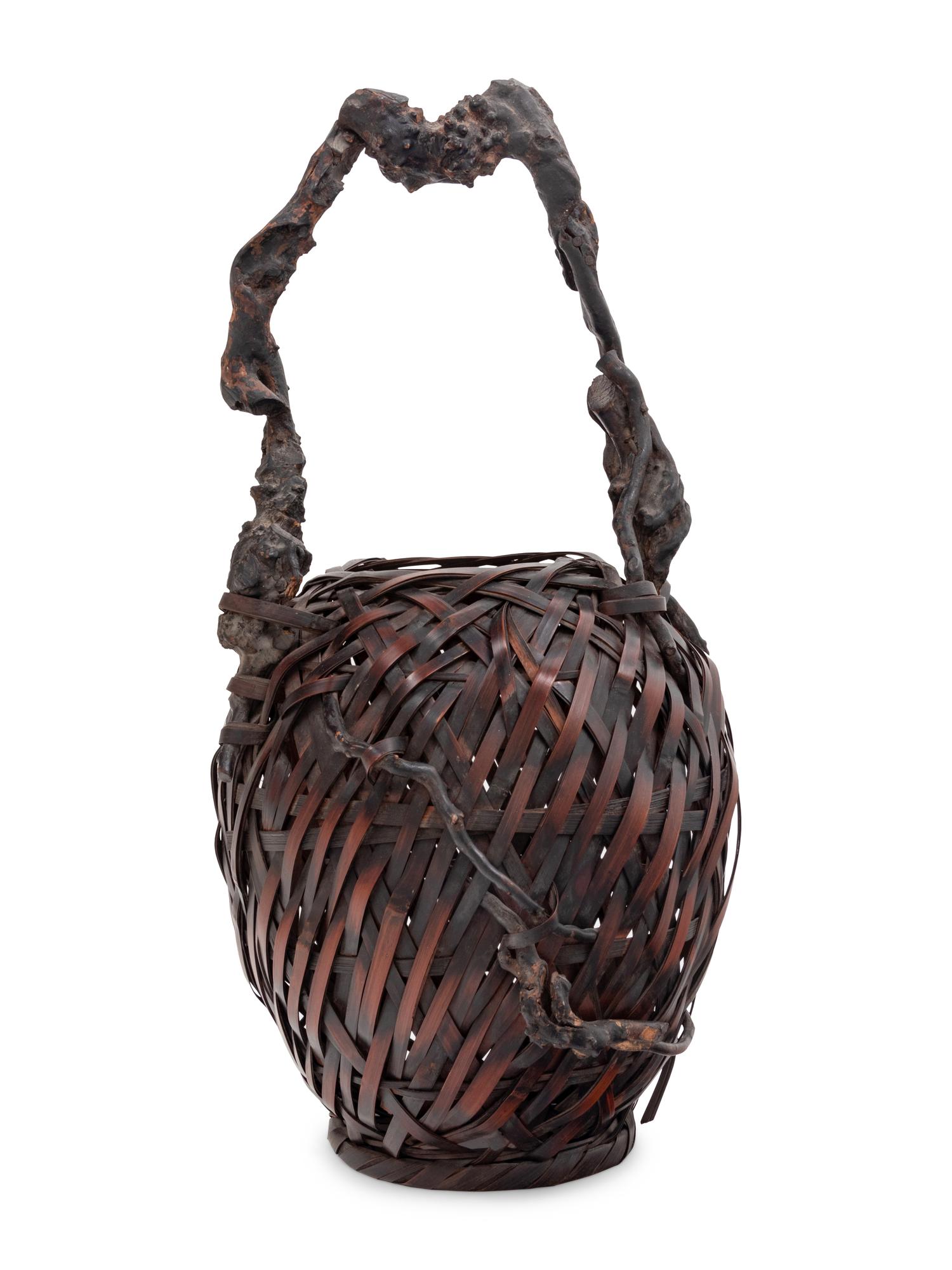 A Bamboo Flower Arranging Basket
