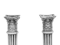 A Pair of American Silver Candlesticks