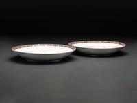 A Pair of Chinese Export American Market Porcelain Chargers