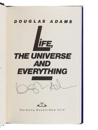 ADAMS, Douglas (1952-2001). A group of 5 SIGNED FIRST EDITION novels by Adams, including 4 books from the Hitchhiker’s Guide series, comprising: