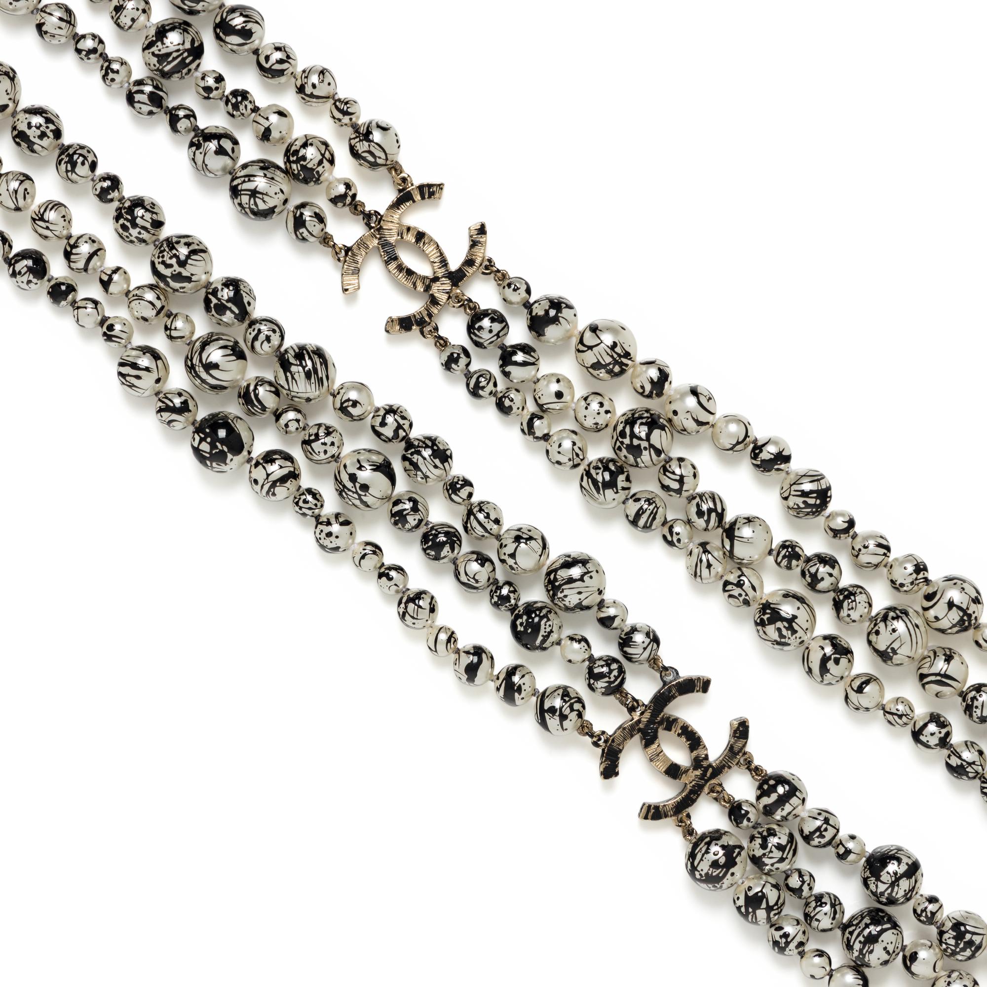 Chanel, Paint-Splattered Pearl Sautoir, 2013