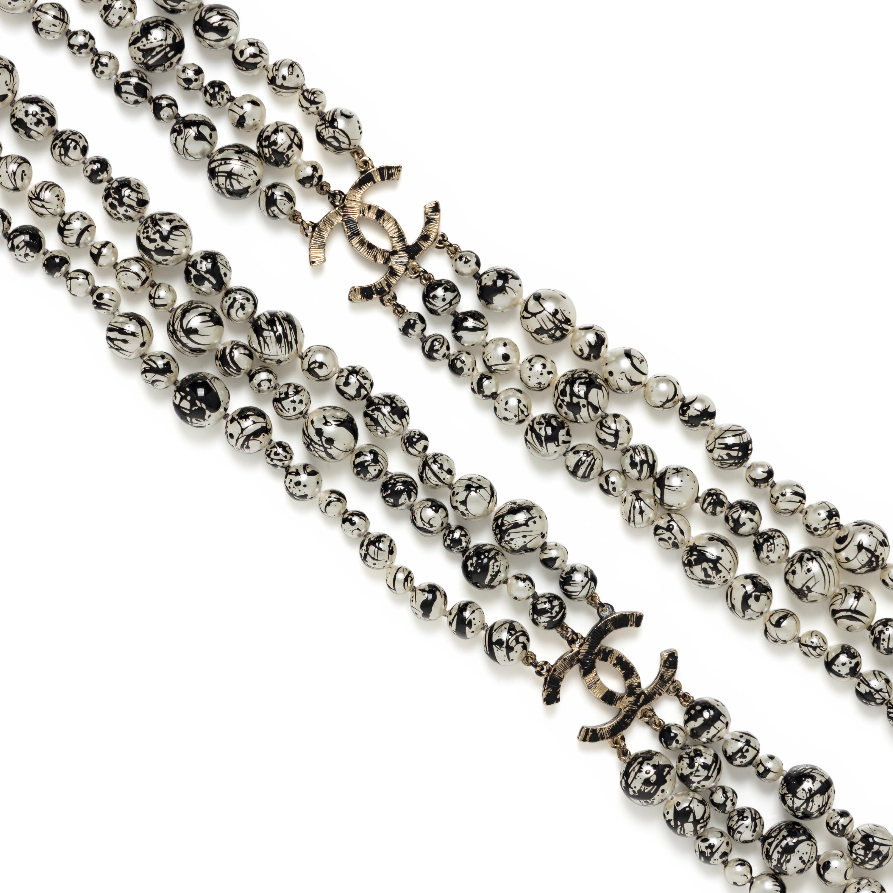 Chanel, Paint-Splattered Pearl Sautoir, 2013