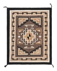 Navajo Two Grey Hills Pattern Weaving / Rug