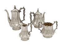 A Victorian Silver Four-Piece Coffee and Tea Service