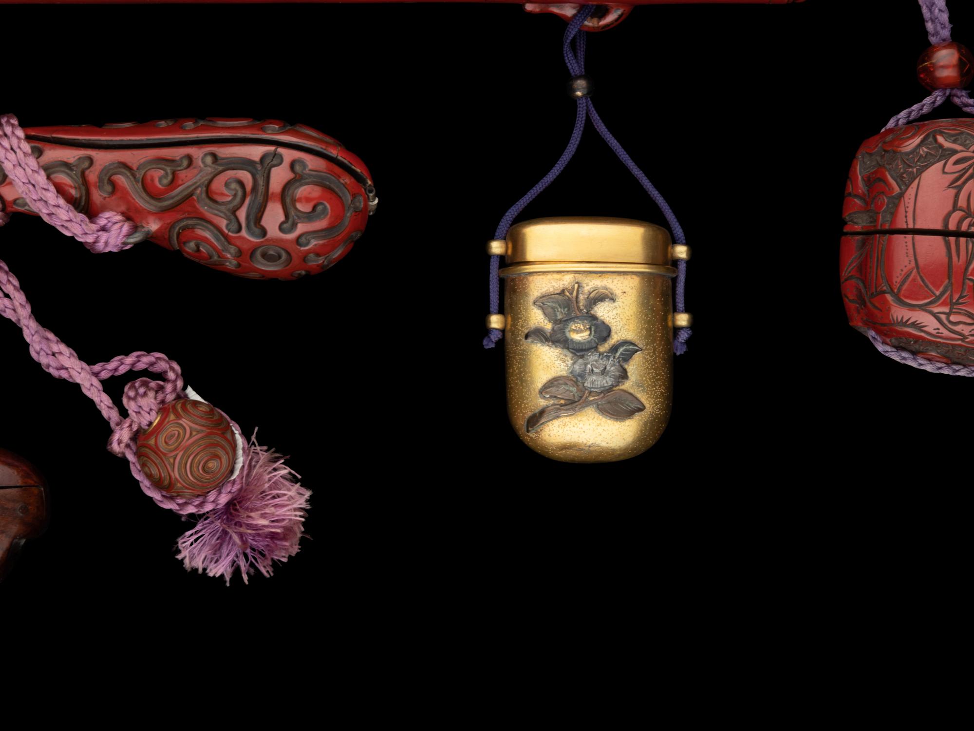 Eight Japanese Lacquered Portable Writing Sets, Yatate