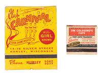 CAPONE, Alphonse ("Al") (1899-1947). An archive of ephemera, including photographs and related matchbooks.
