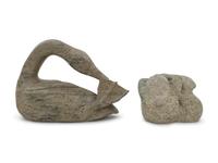 Two Inuit Carved Stone Figures