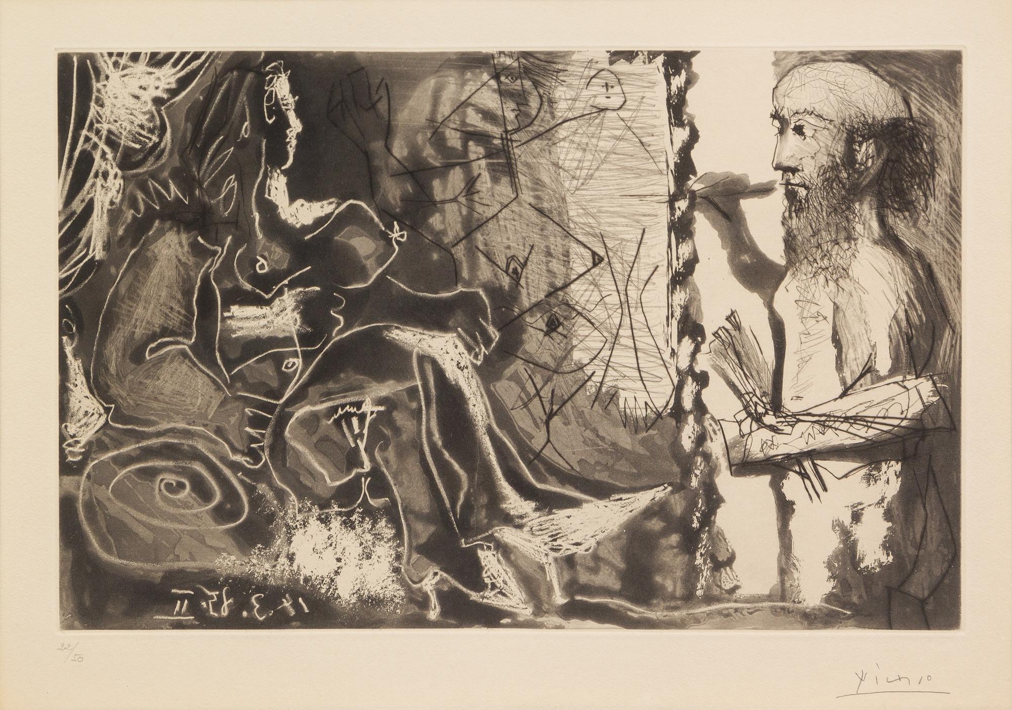 Pablo Picasso, (Spanish 1881-1972), Dans l'atelier, 1965