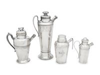 A Group of Four Cocktail Shakers