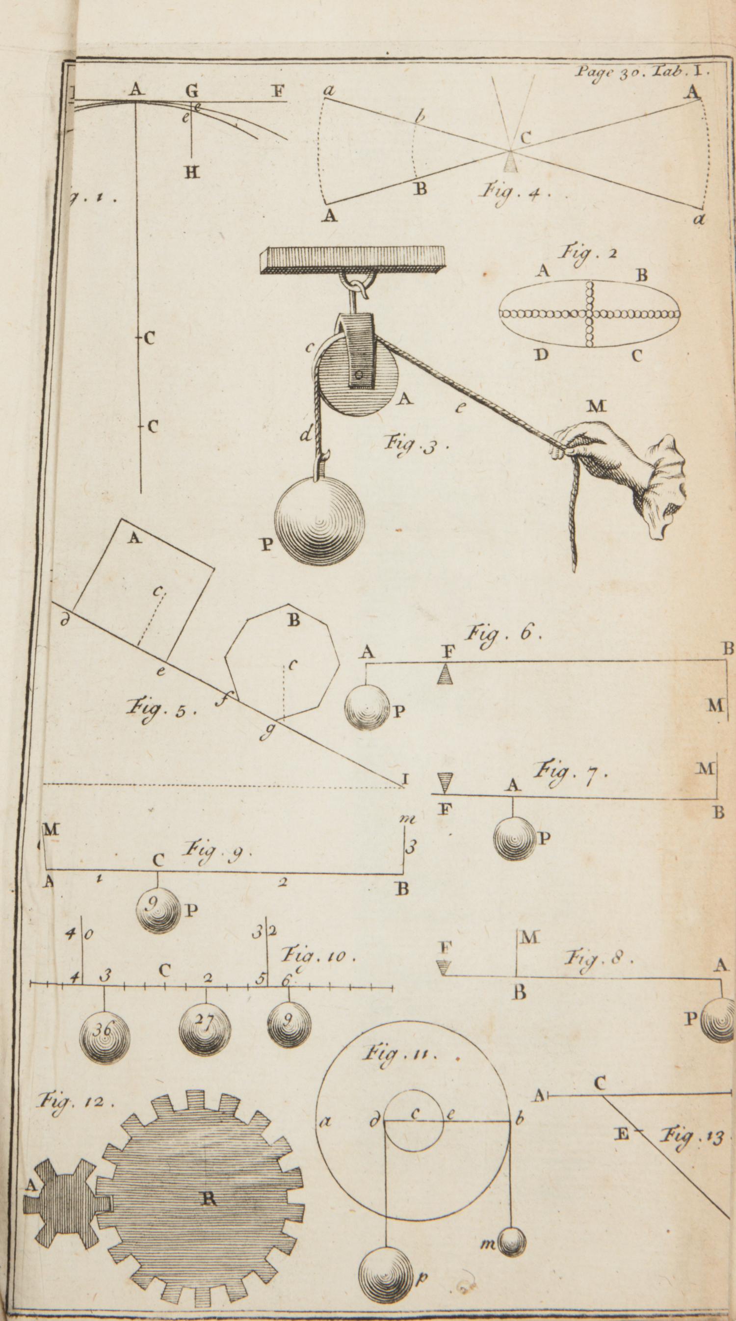 [Science, Medicine & Mathmatics] 'S Gravesande, Willem Jacob. An Explanation of the Newtonian Philosophy in Lectures Read to the Youth of the University of Leyden