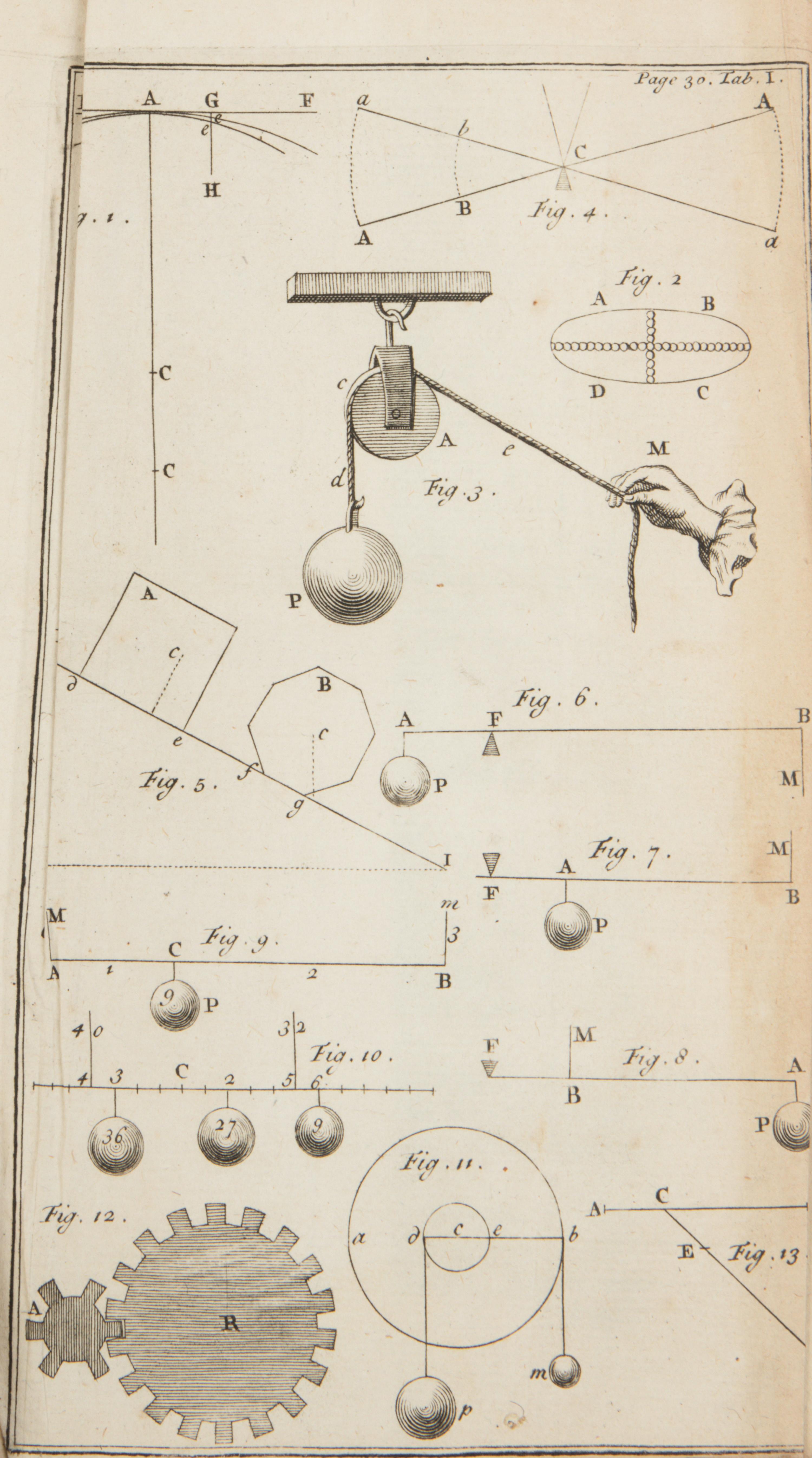 [Science, Medicine & Mathmatics] 'S Gravesande, Willem Jacob. An Explanation of the Newtonian Philosophy in Lectures Read to the Youth of the University of Leyden