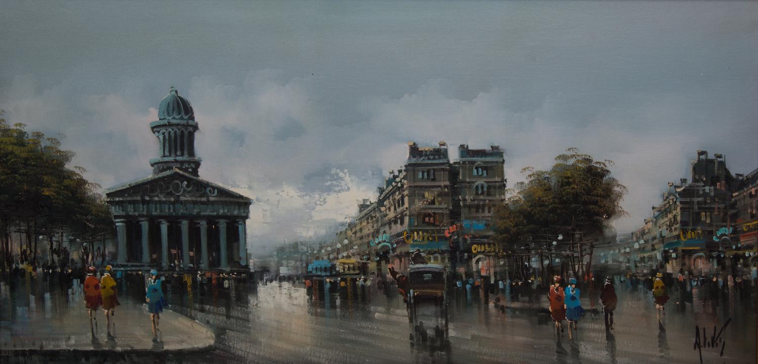 A. DeVity, (French, 20th century), Parisian Street Scene