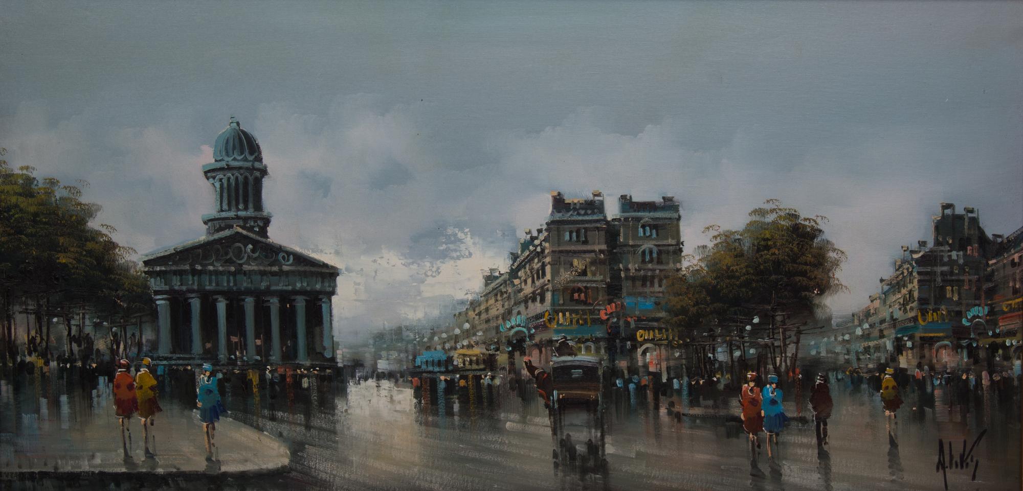 A. DeVity, (French, 20th century), Parisian Street Scene