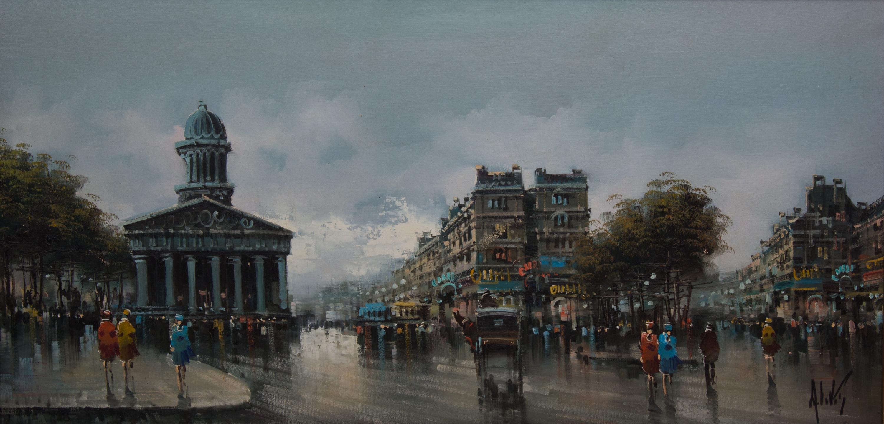 A. DeVity, (French, 20th century), Parisian Street Scene