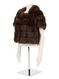 J. Mendel Natural Barguzine Sable Short Sleeve Jacket
