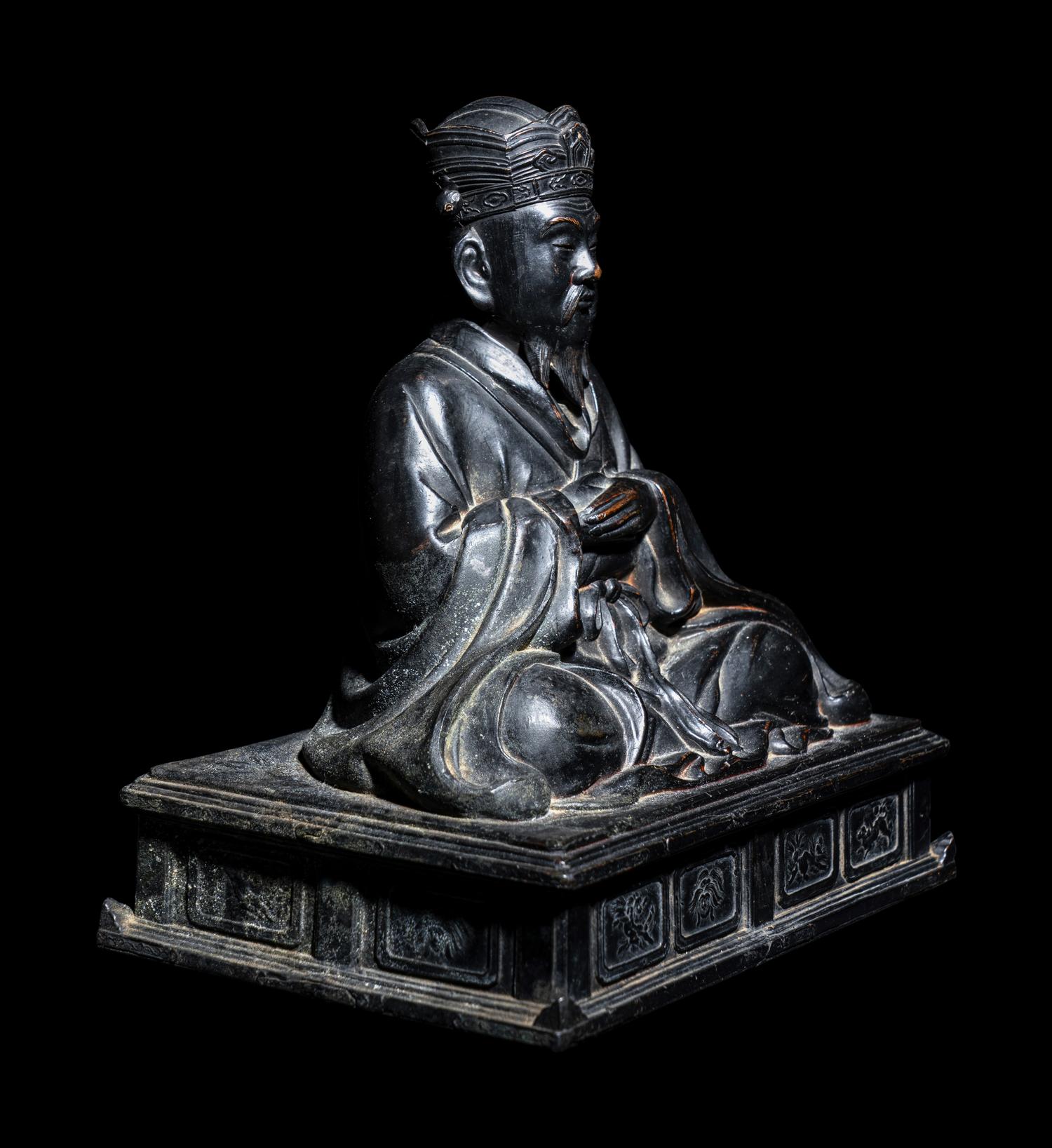 A Japanese Bronze Figure of a Daoist Immortal