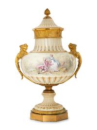A Gilt Bronze Mounted Sèvres Porcelain Urn