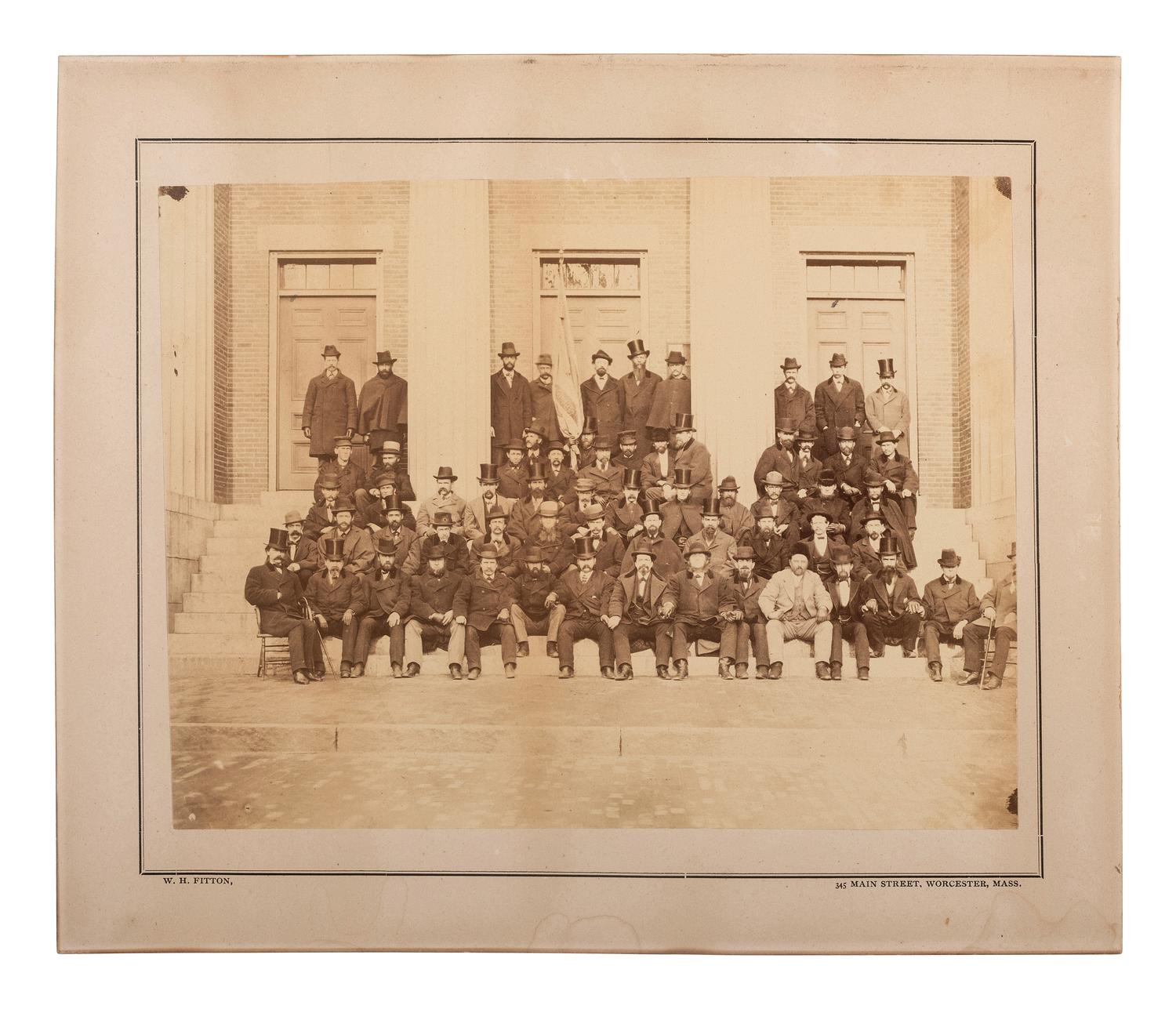 [CIVIL WAR]. A group of 3 photographs incl. a sixth plate ruby ambrotype of a Civil War colonel, a post-Mexican War sixth plate ambrotype, and GAR photograph.