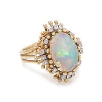 OPAL AND DIAMOND RING