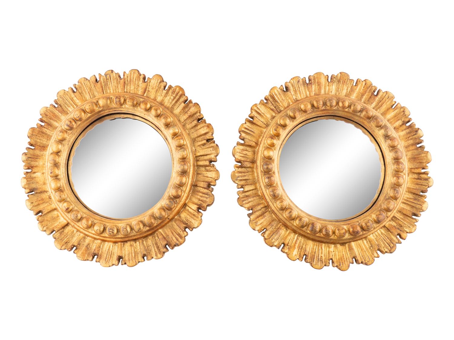 A Pair of Giltwood Sunburst Mirrors