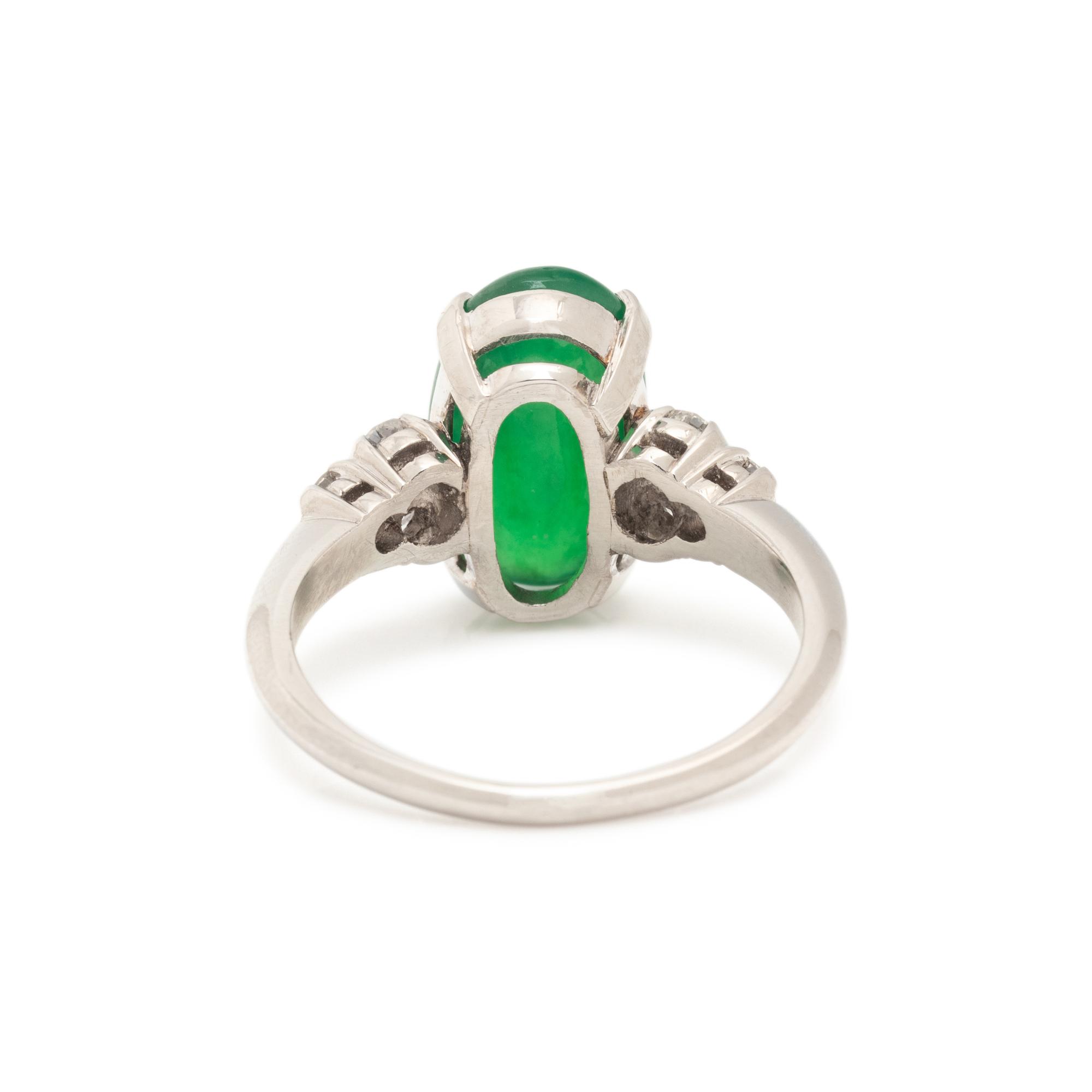 JADE AND DIAMOND RING