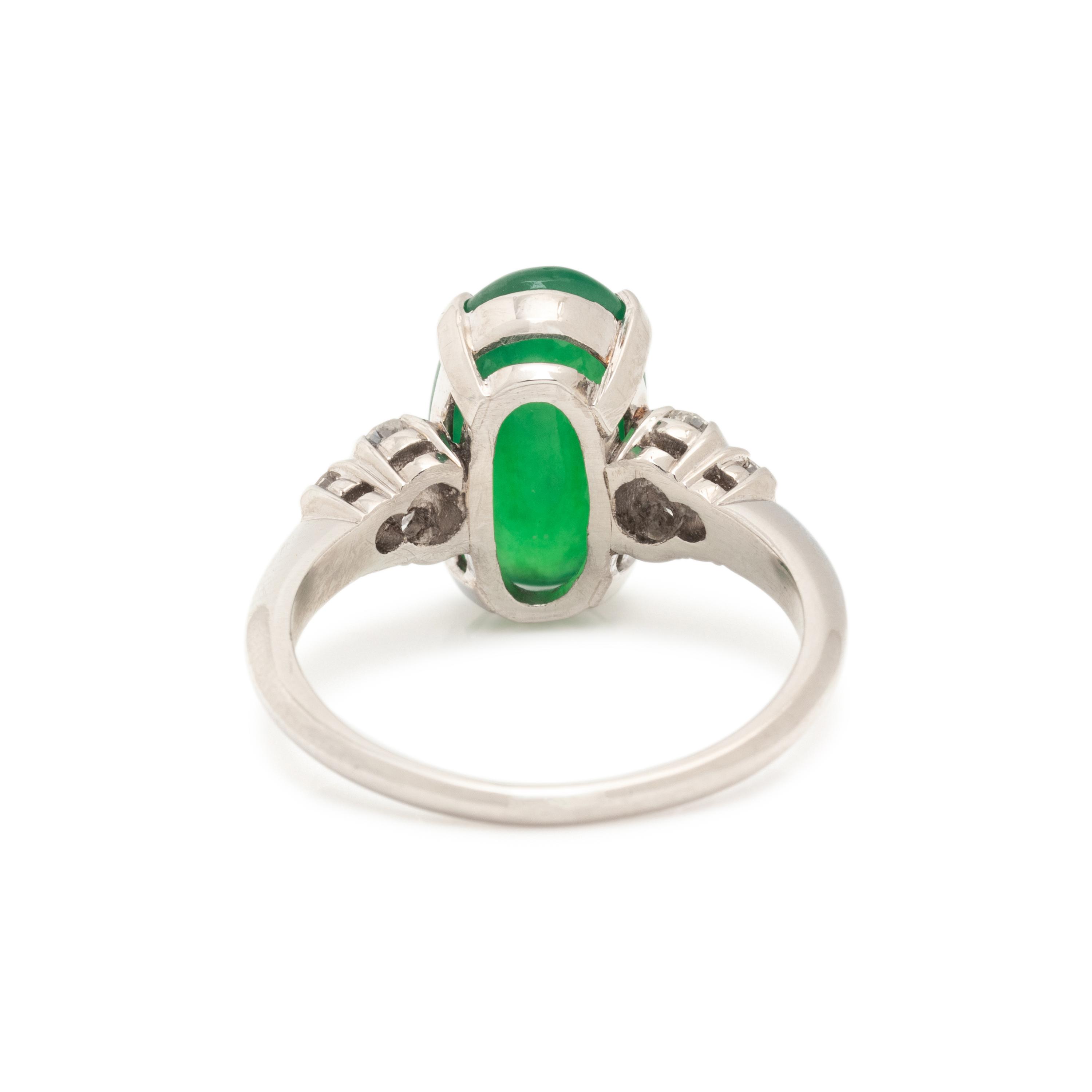 JADE AND DIAMOND RING