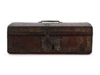 A Tooled Leather-Veneered Document Box