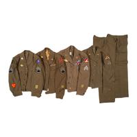 Group of 9 WWII US Army Enlisted Service and Ike Jackets from 101st Airborne, Army Air Corps, and More