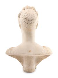 A French Carved Marble Bust of Elisa Bonaparte