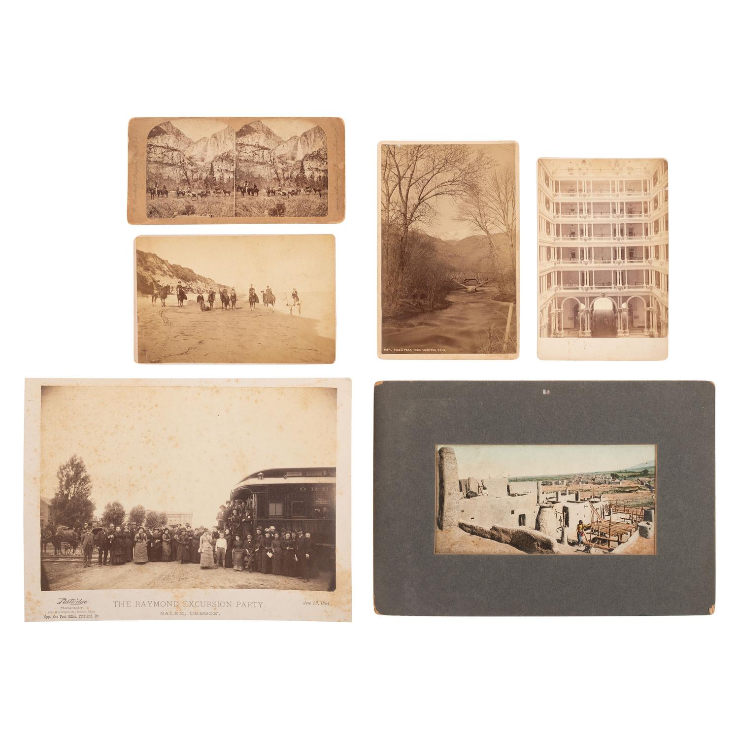 [Western Americana] Group of 15 Photos, Some with Photographic Interest incl Jackson and Hayden Survey scenes