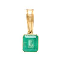 EMERALD AND YELLOW GOLD PENDANT