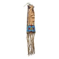 Sioux Beaded Hide Tobacco Bag