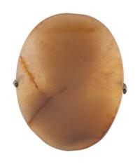 A Variegated Agate Relief of an Emperor