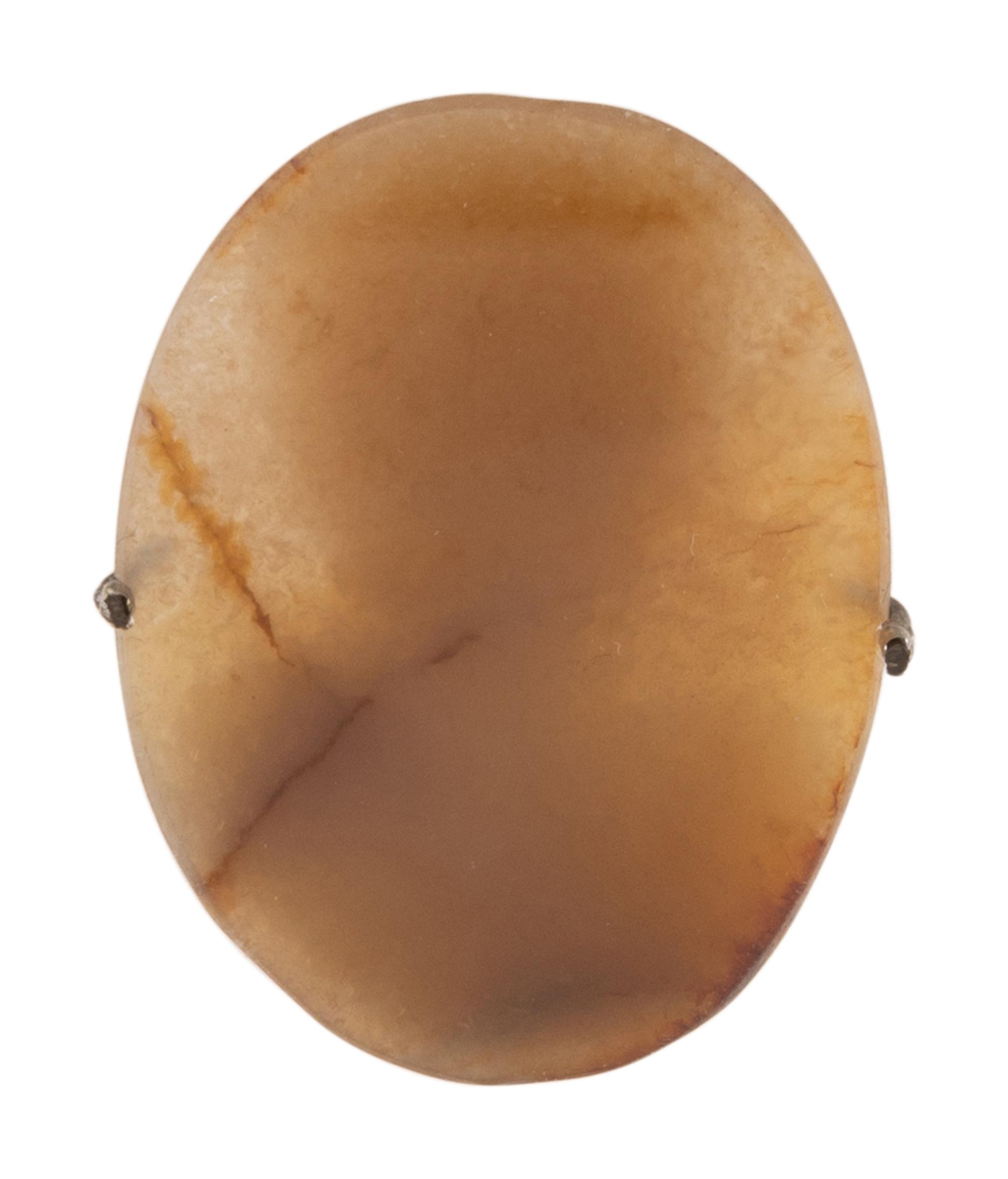 A Variegated Agate Relief of an Emperor