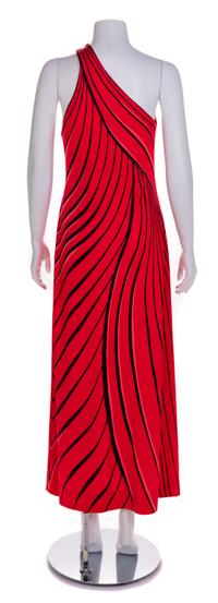 Roberta di Camerino One-Shoulder Knit Dress, 1970s Size label: 42