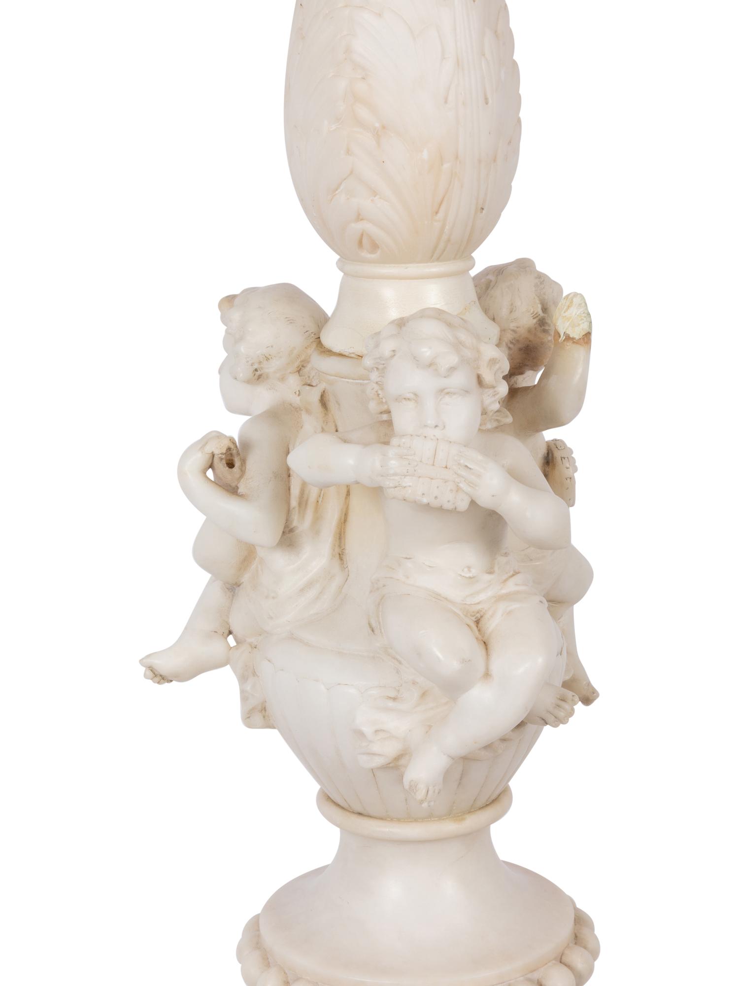 A Continental Carved Marble Jardinière or Torchère