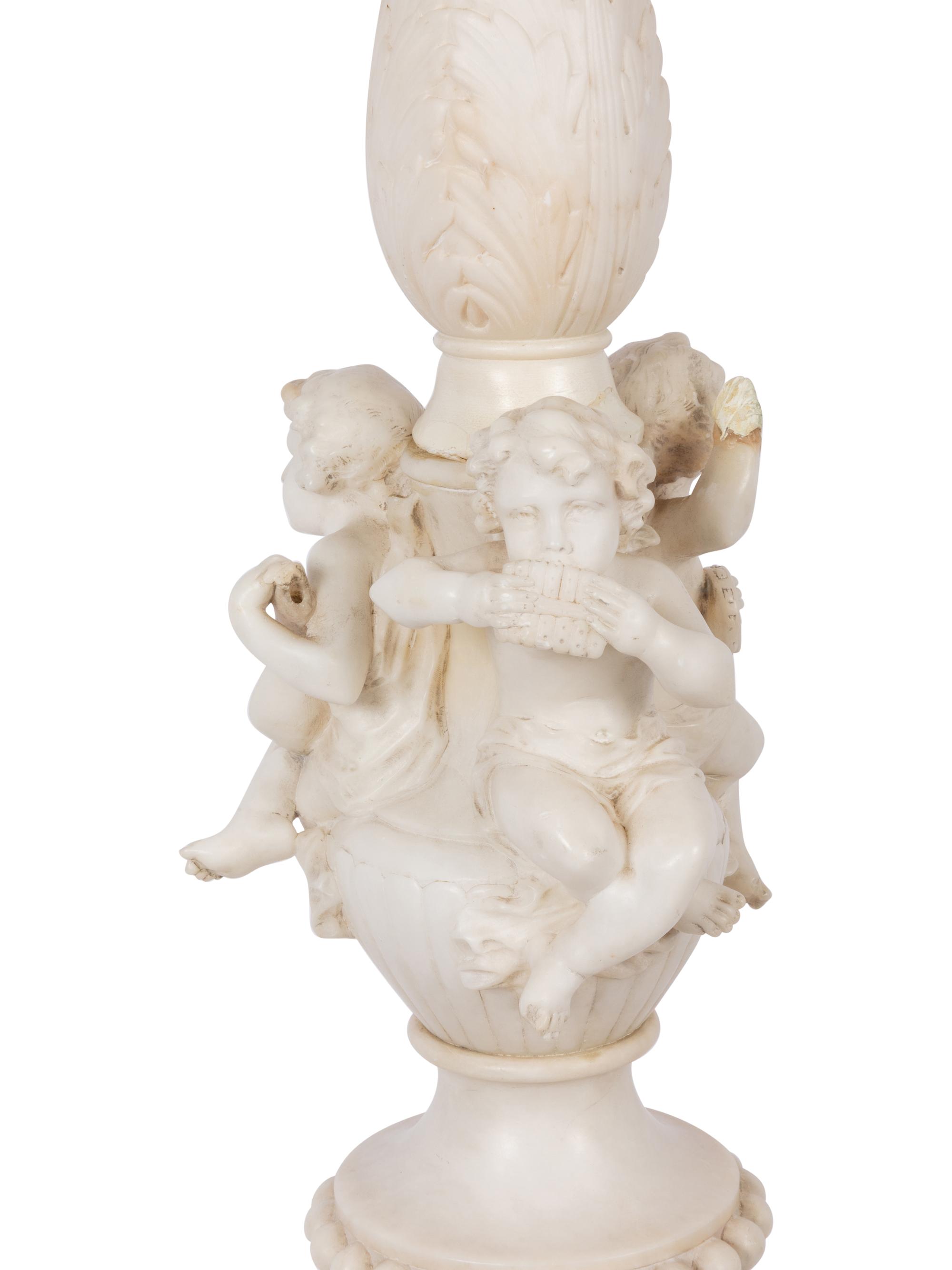 A Continental Carved Marble Jardinière or Torchère