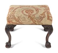 A George III Carved Mahogany Stool