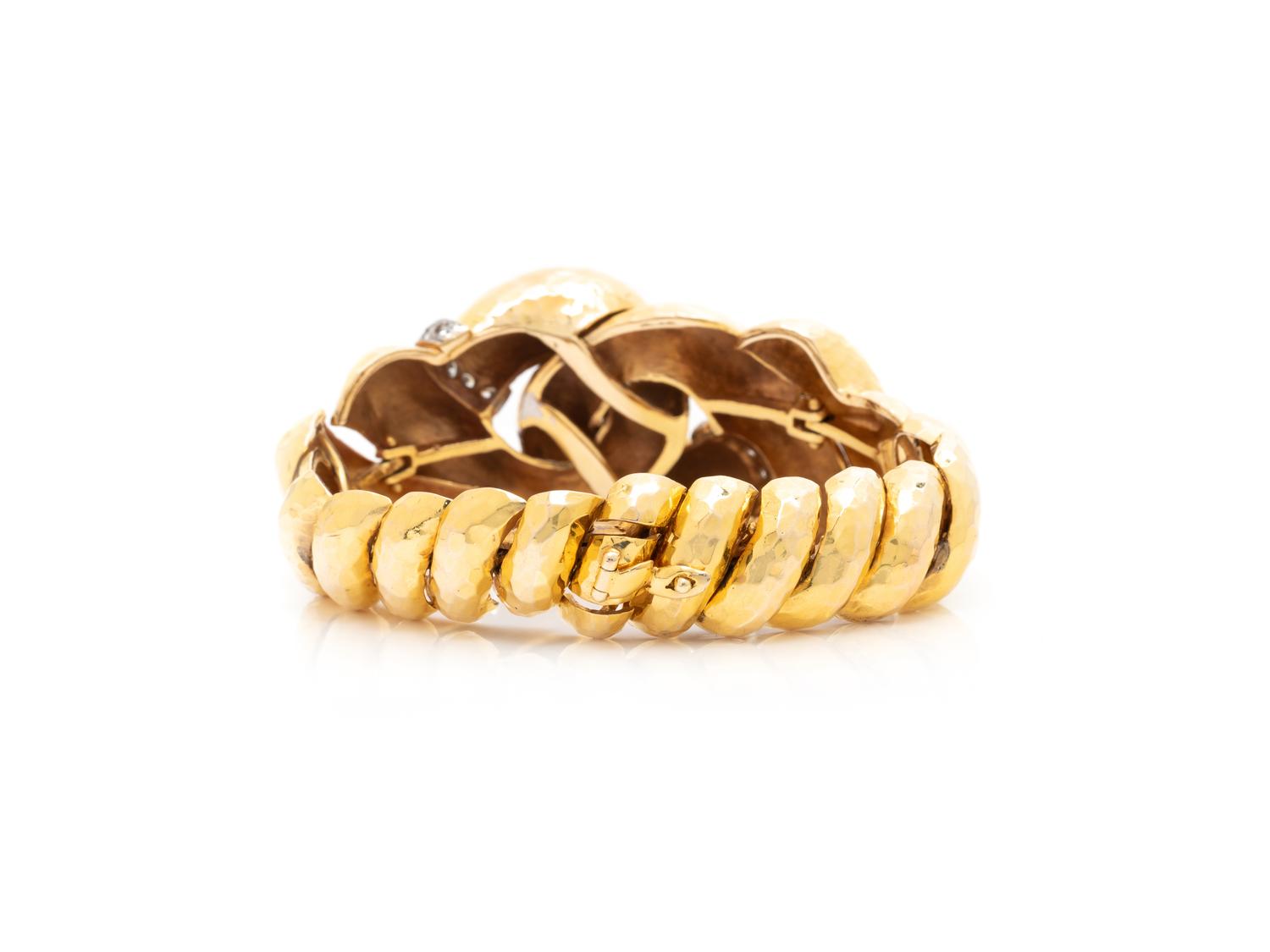 BICOLOR GOLD AND DIAMOND BRACELET
